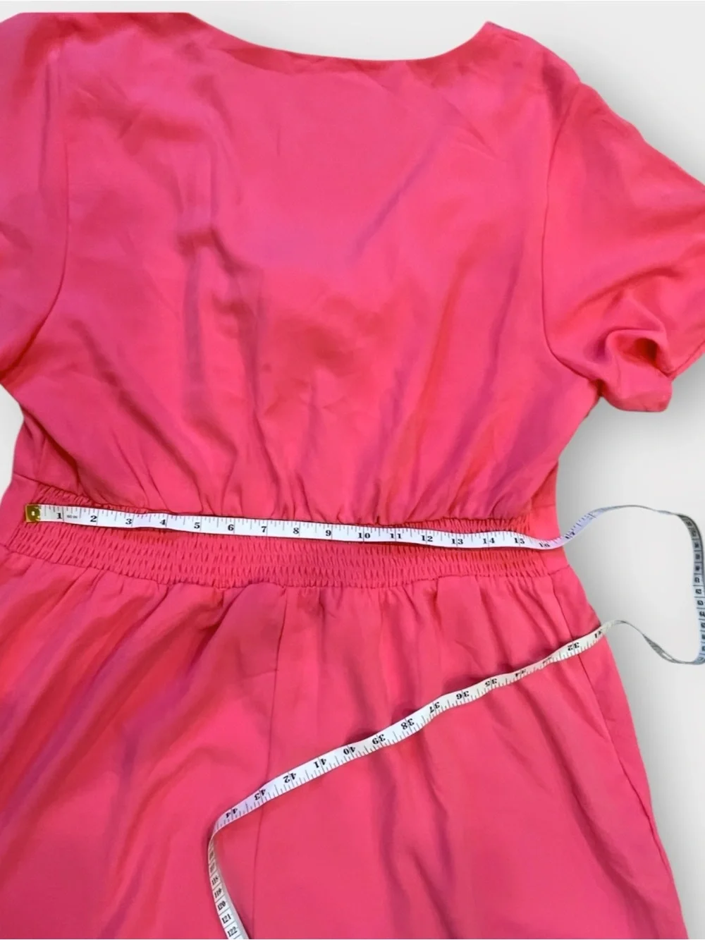 Hot Pink Tie Front Romper XL XXL Flutter Sleeve Cutout Vacation Barbiecore